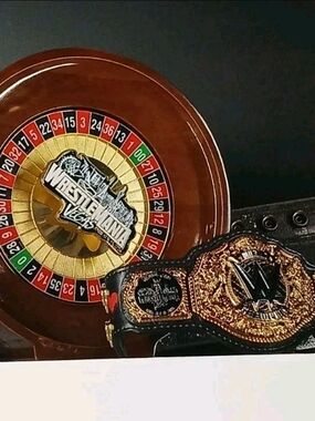 New 2026 WWE Wrestlemania 42 Las Limited Edition Vegas mini belt Roulette Wheel